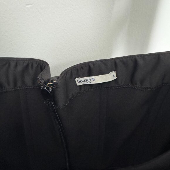 Toira Long Sleeve Satin Corset Minidress Black Size Small - Picture 3 of 4